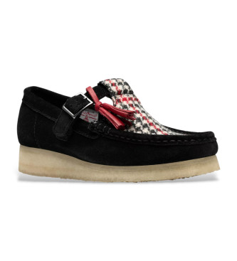 Clarks Zapatos Wallabee T Bar negro