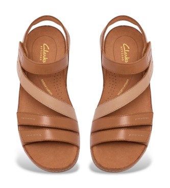 Clarks Sandali Cecily Mix bež barve