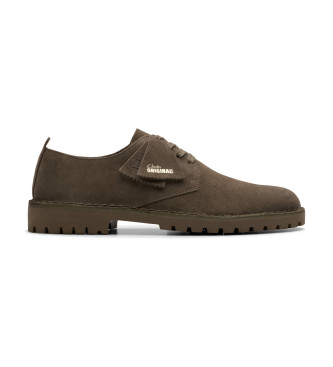 Clarks Zapatos de piel Desert Rock Lo Mole kaki