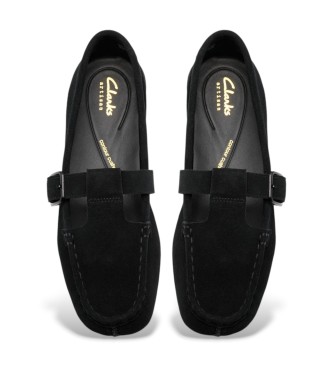 Clarks Freckle Tbar l�dersko sort