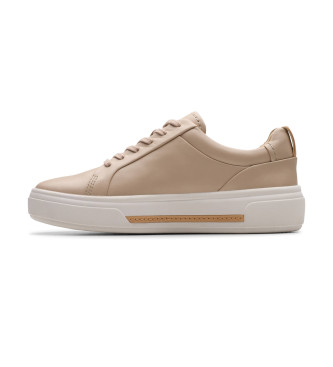Clarks Sneakers Hollyhock Walk in pelle beige sabbia