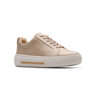Clarks Sneakers Hollyhock Walk in pelle beige sabbia