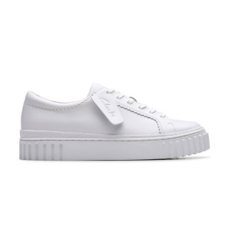 Clarks Mayhill Walk chaussures en cuir blanc