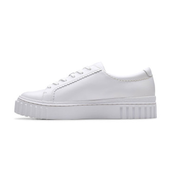 Clarks Mayhill Walk chaussures en cuir blanc