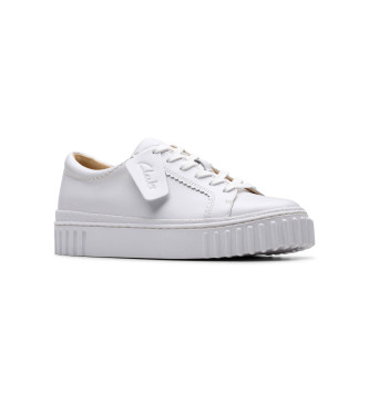 Clarks Mayhill Walk chaussures en cuir blanc