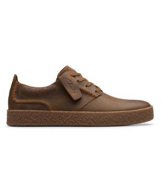 Clarks Streethill bruna sneakers i lder