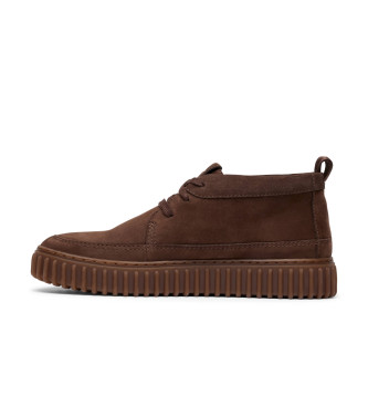 Clarks Torhill Lace braune Lederstiefeletten