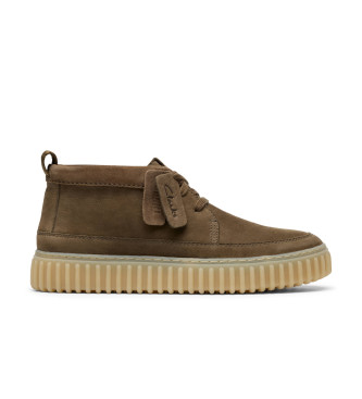 Clarks Bottines en cuir vert Torhill Lace