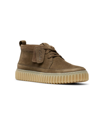 Clarks Bottines en cuir vert Torhill Lace