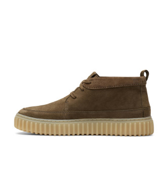 Clarks Bottines en cuir vert Torhill Lace