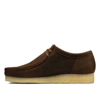 Clarks Scarpe Wallabee in pelle marrone