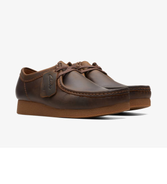Clarks Wallabee EVO rjavi usnjeni čevlji