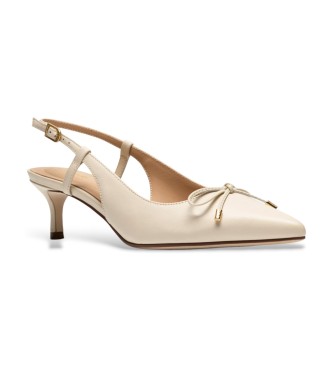 Clarks Scarpe Zarey Bow in pelle beige