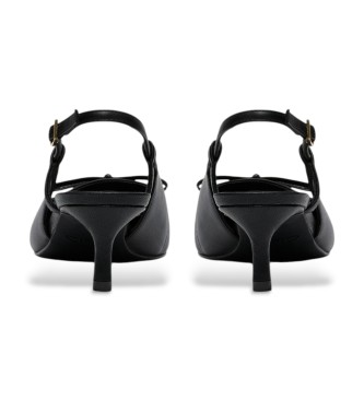 Clarks Scarpe Zarey Bow in pelle nera