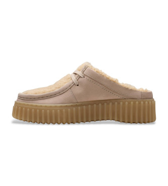 Clarks Torhill Mule trsko i beige lder