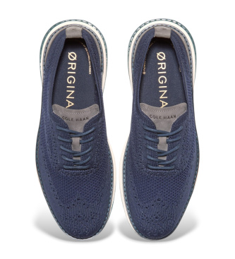 Cole Haan Energyweave Oxfords navy leather loafers