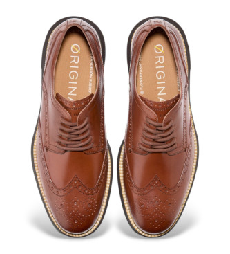 Cole Haan Originalgrand Remastered Win mocassins em pele castanha