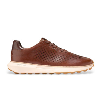 Cole Haan Grandpro Ashland Laser Perf usnjeni čevlji rjave barve