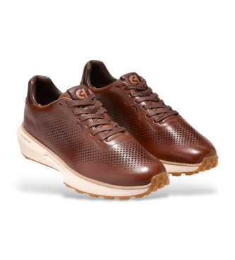 Cole Haan Grandpro Ashland Laser Perf usnjeni čevlji rjave barve