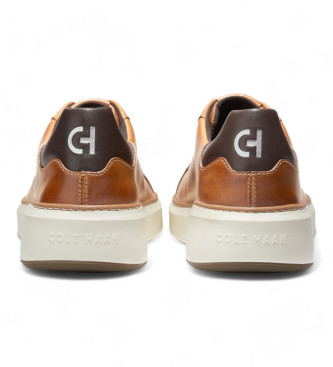 Cole Haan Grandpro Topspin sapatos de couro castanho