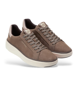 Cole Haan Grandpro Topspin sapatos de couro castanho