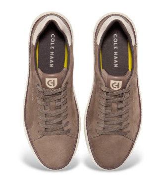 Cole Haan Grandpro Topspin sapatos de couro castanho