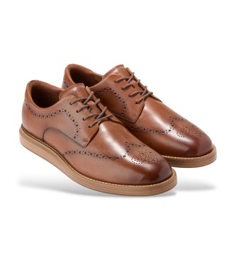 Cole Haan Grand Neoclassic Flexcraft Wingtip Oxford Brown Leather Shoes