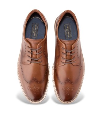 Cole Haan Grand Neoclassic Flexcraft Wingtip Oxford Brown Leather Shoes
