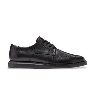 Cole Haan Black Grand Neoclassic Flexcraft Wingtip Oxford Leather Shoes