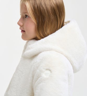 Colmar Beige Real Fur Edge reversible coat