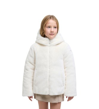 Colmar Beige Real Fur Edge reversible coat