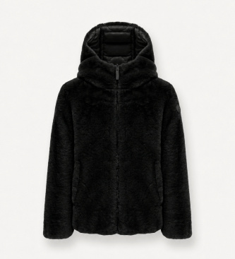 Colmar Black Real Fur Edge reversible coat