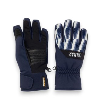 Colmar Marineblaue Skihandschuhe aus Leder