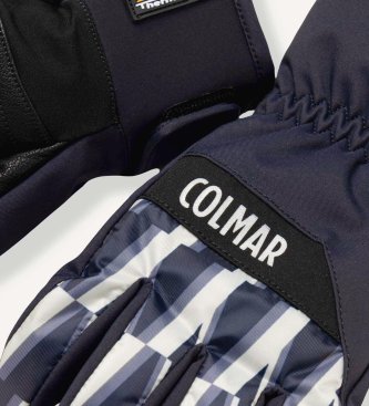 Colmar Marineblaue Skihandschuhe aus Leder
