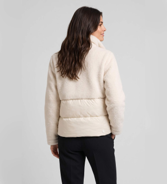 Colmar Weiße, leicht getönte Teddyfell-Steppjacke