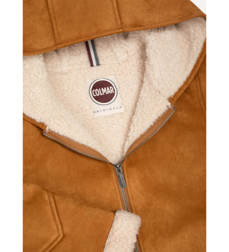 Colmar Braune Lammfelljacke mit Kapuze