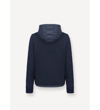 Colmar Navy-strikket jakke med htte og rmer