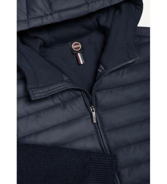 Colmar Navy-strikket jakke med htte og rmer