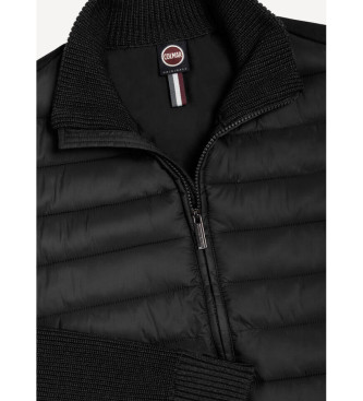 Colmar Jakke med sorte, strikkede rmer