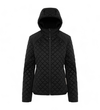 Colmar Quilted windbreaker jacket with hood black