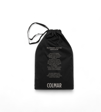 Colmar Quiltet windbreaker-jakke med htte, sort