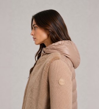 Colmar Braune Hybridjacke aus Kunstleder