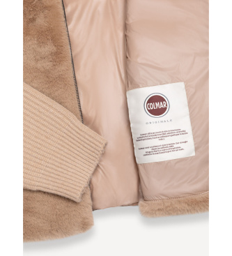 Colmar Braune Hybridjacke aus Kunstleder