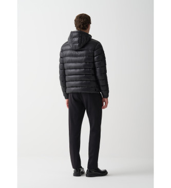 Colmar Gl�nzende schwarze Kapuzenjacke mit schwarzer Kapuze