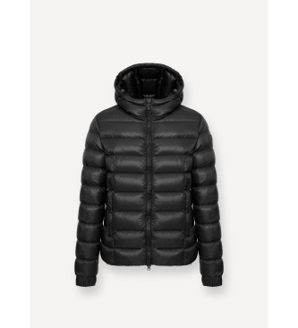 Colmar Gl�nzende schwarze Kapuzenjacke mit schwarzer Kapuze