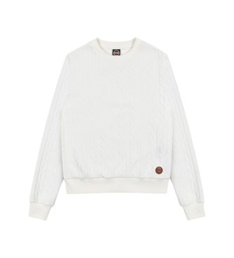 Colmar Sweatshirt aus gebrochenem weißem Zopfstrick