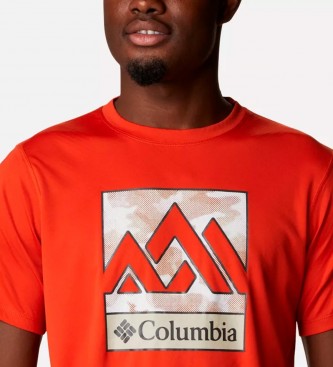 Columbia T-shirt rossa con stampa Zero Rules