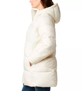 Columbia Off-white Puffect mid-length quilted jacket with hood
