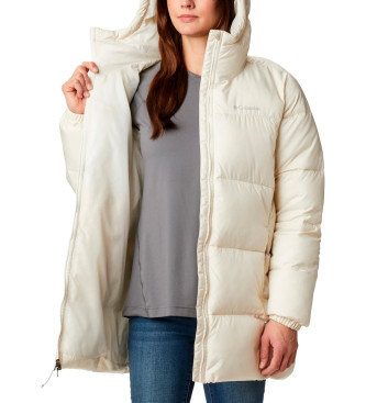 Columbia Off-white Puffect mid-length quilted jacket with hood