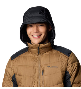 Columbia Labyrinth braune Kapuzen-Daunenjacke mit Kapuze